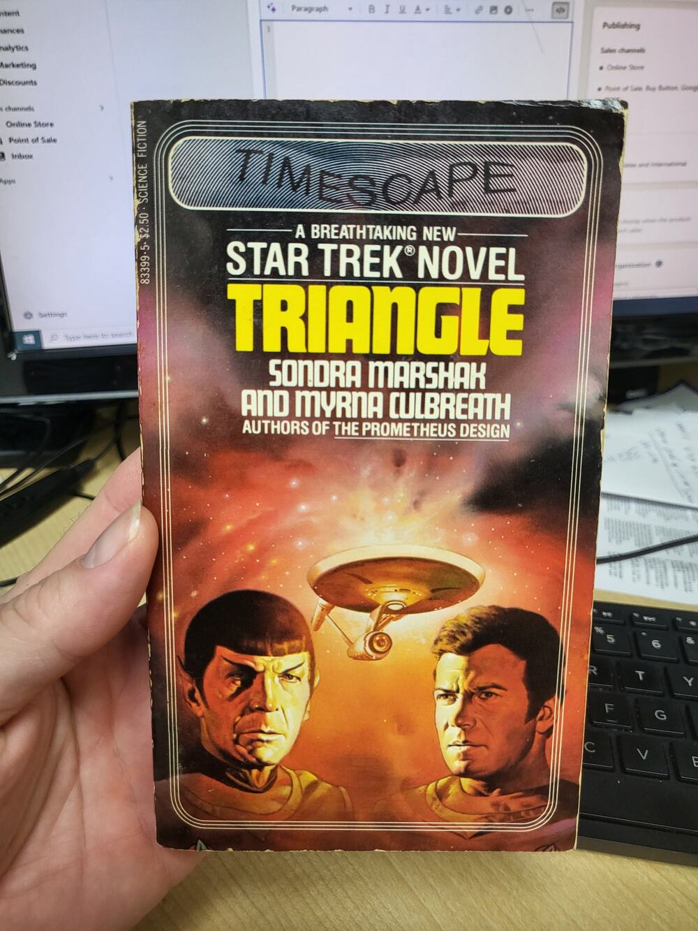 Star Trek Novel - Triangle by Sondra Marshak & Myrna Culbreath (1983) Book #9